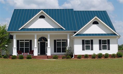 house colors with a blue metal roof|residential metal roofing colors.